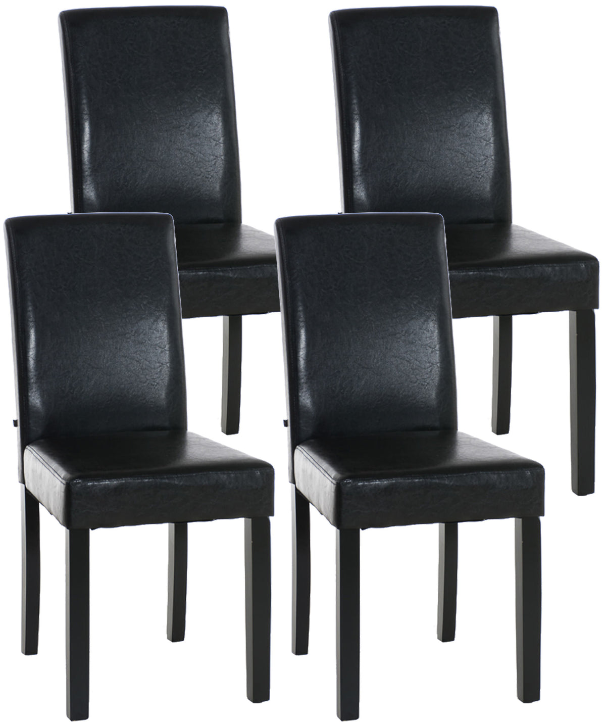 4er Set Esszimmerstuhl Ina schwarz - braun
