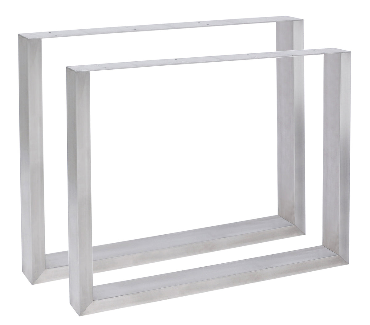 2x Tischbeine Velden 90 cm - edelstahl