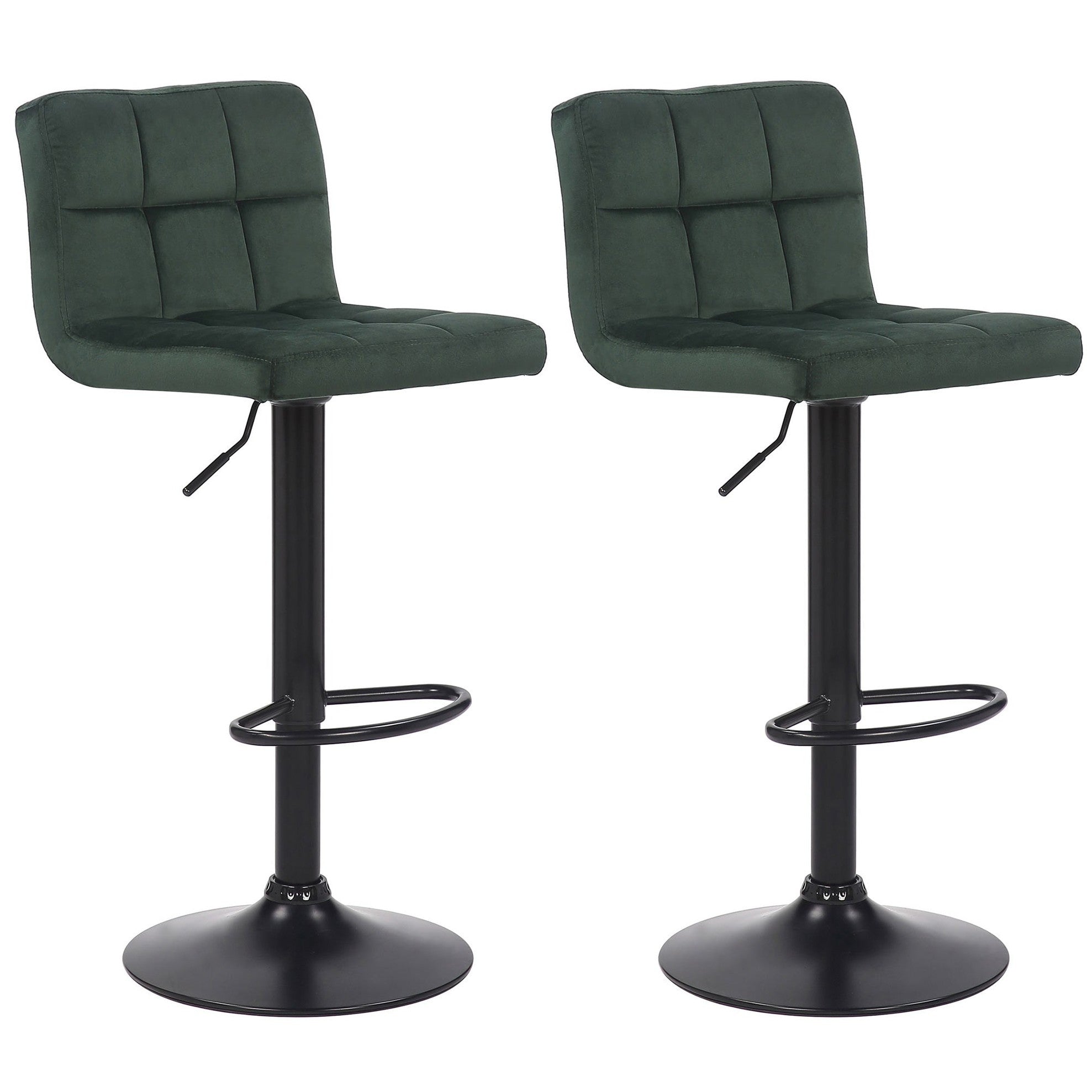 2er Set Barhocker Feni Samt - grün by Dropshipping-Europe – Barhocker