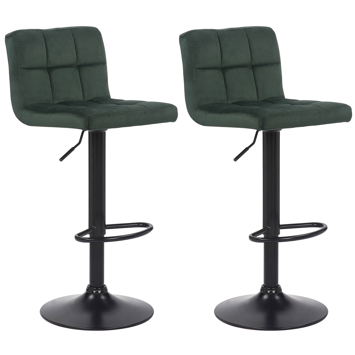 2er Set Barhocker Feni Samt - grün by Dropshipping-Europe – Barhocker