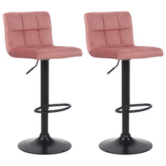 2er Set Barhocker Feni Samt - pink by Dropshipping-Europe – Barhocker