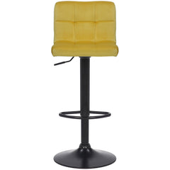 2er Set Barhocker Feni Samt - gelb