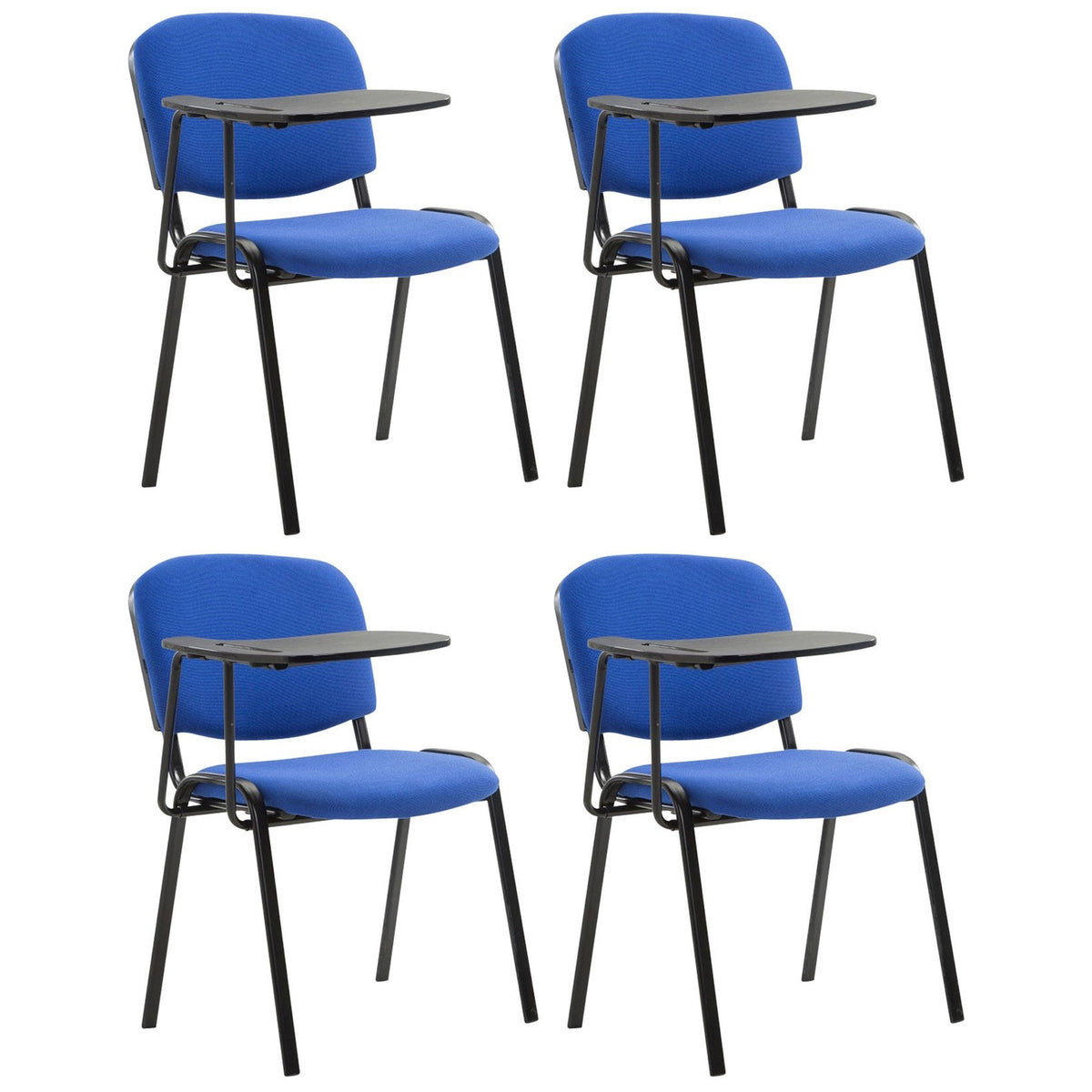 4er Set Stühle Ken mit Klapptisch Stoff - blau
