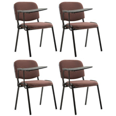 4er Set Stühle Ken mit Klapptisch Stoff - braun