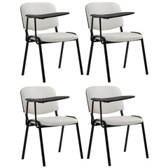 4er Set Stühle Ken mit Klapptisch Kunstleder - weiß