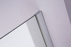 Duschabtrennung 140x200x100cm rund halb gefrostet - halbmilchglas
