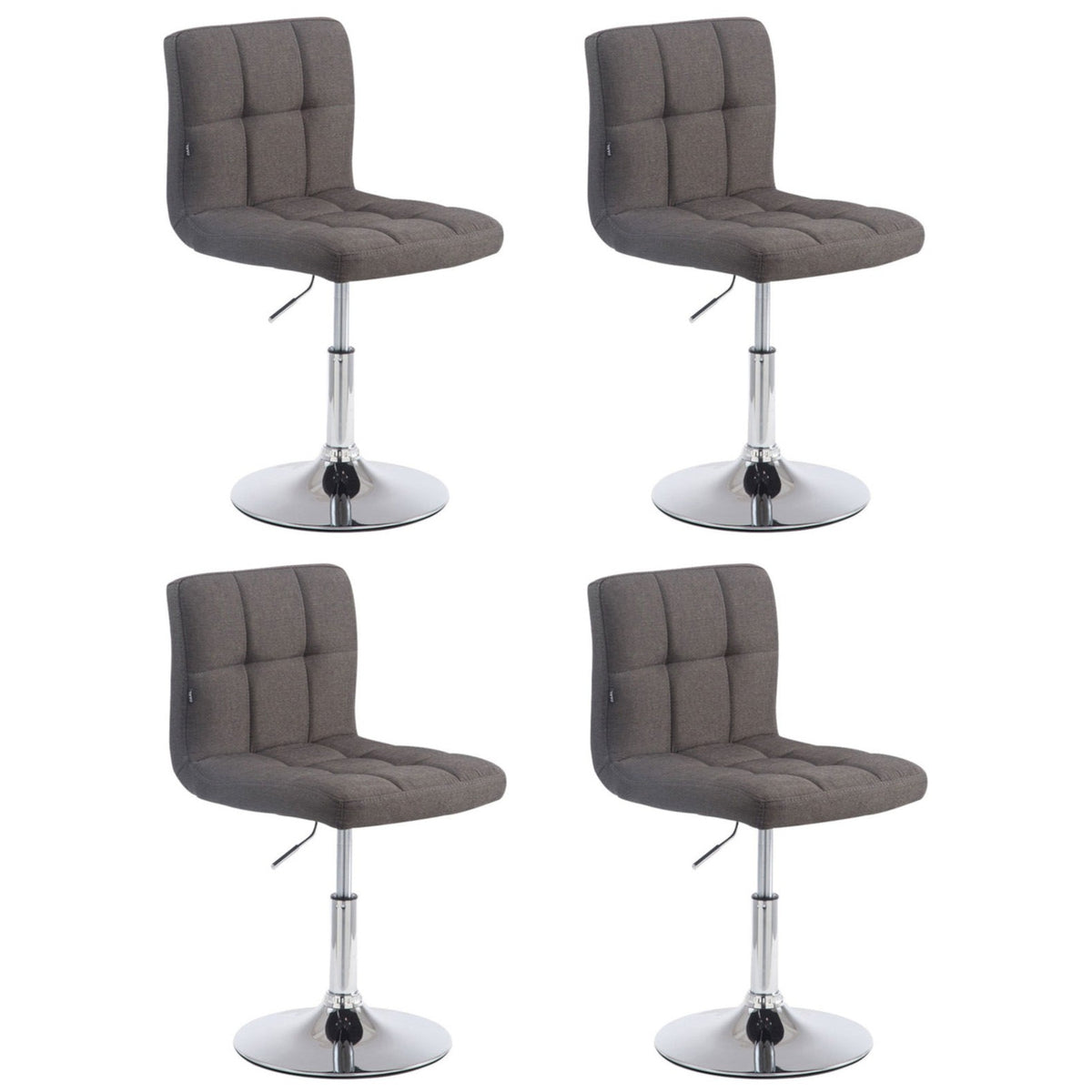 4er Set Palma Lounger V2 Stoff - dunkelgrau