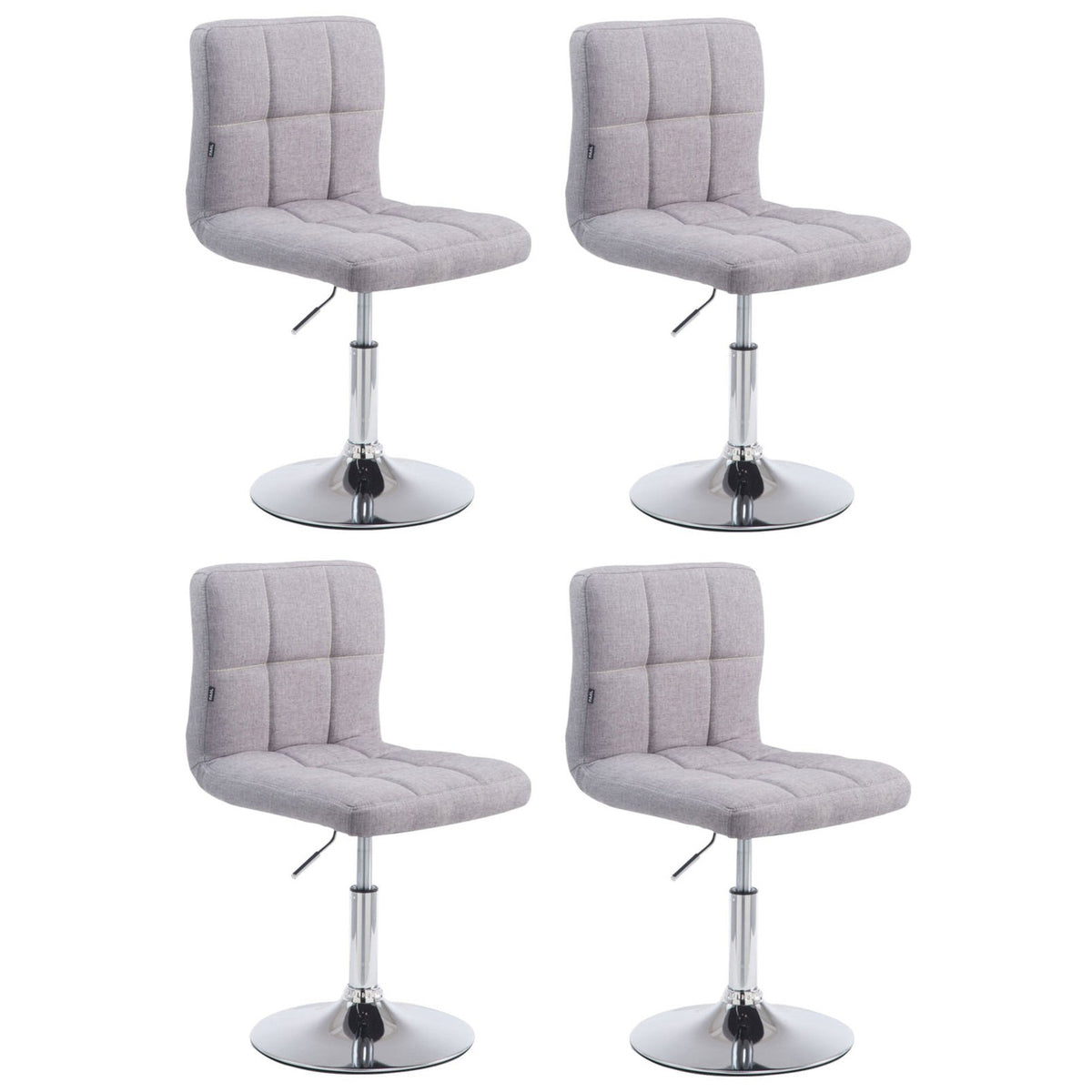 4er Set Palma Lounger V2 Stoff - grau