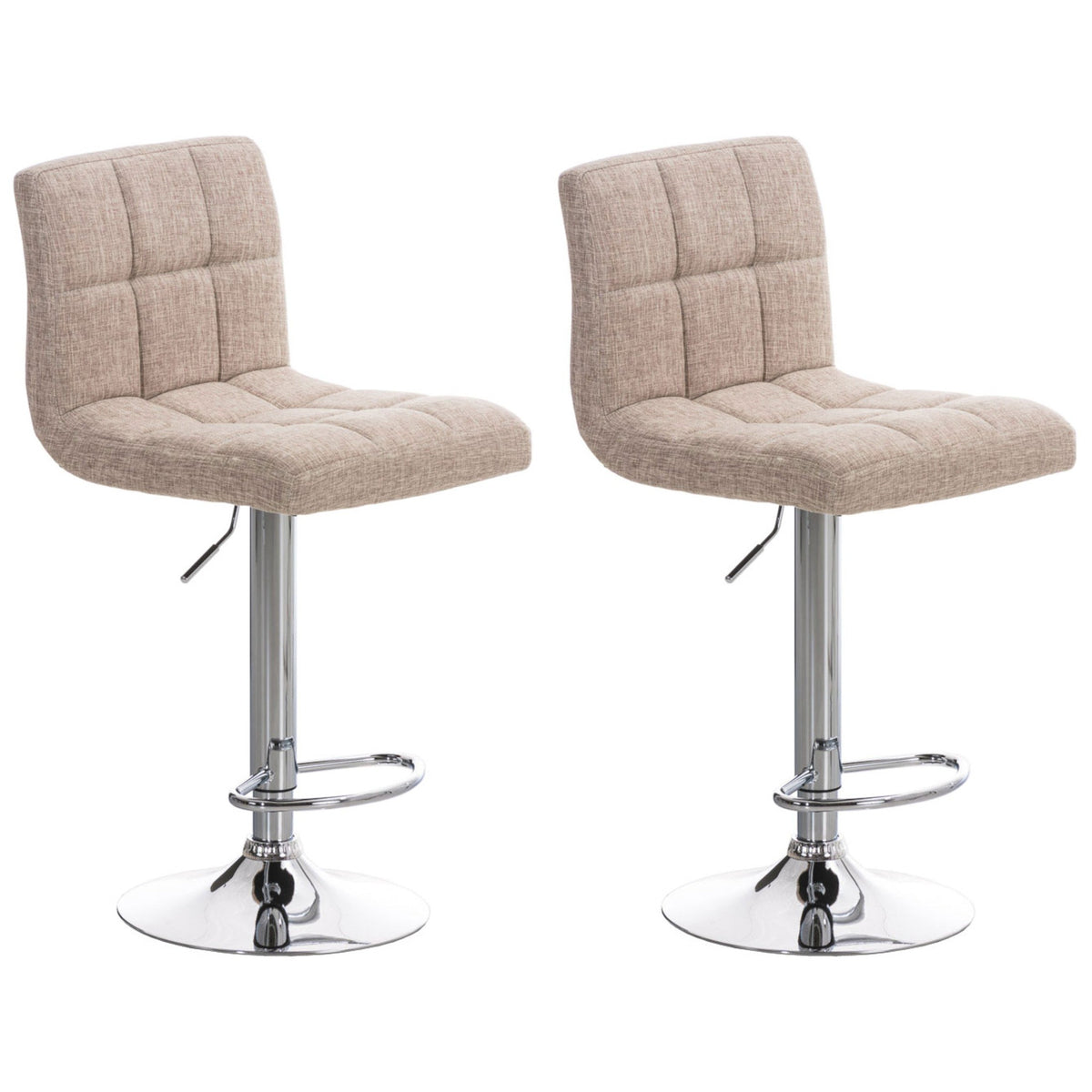2er Set Barhocker Peru STOFF C - creme