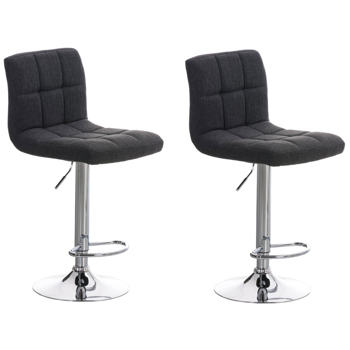 2er Set Barhocker Peru STOFF C - dunkelgrau
