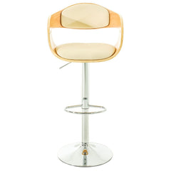 2er Set Barhocker Kingston C Kunstleder - natura/creme