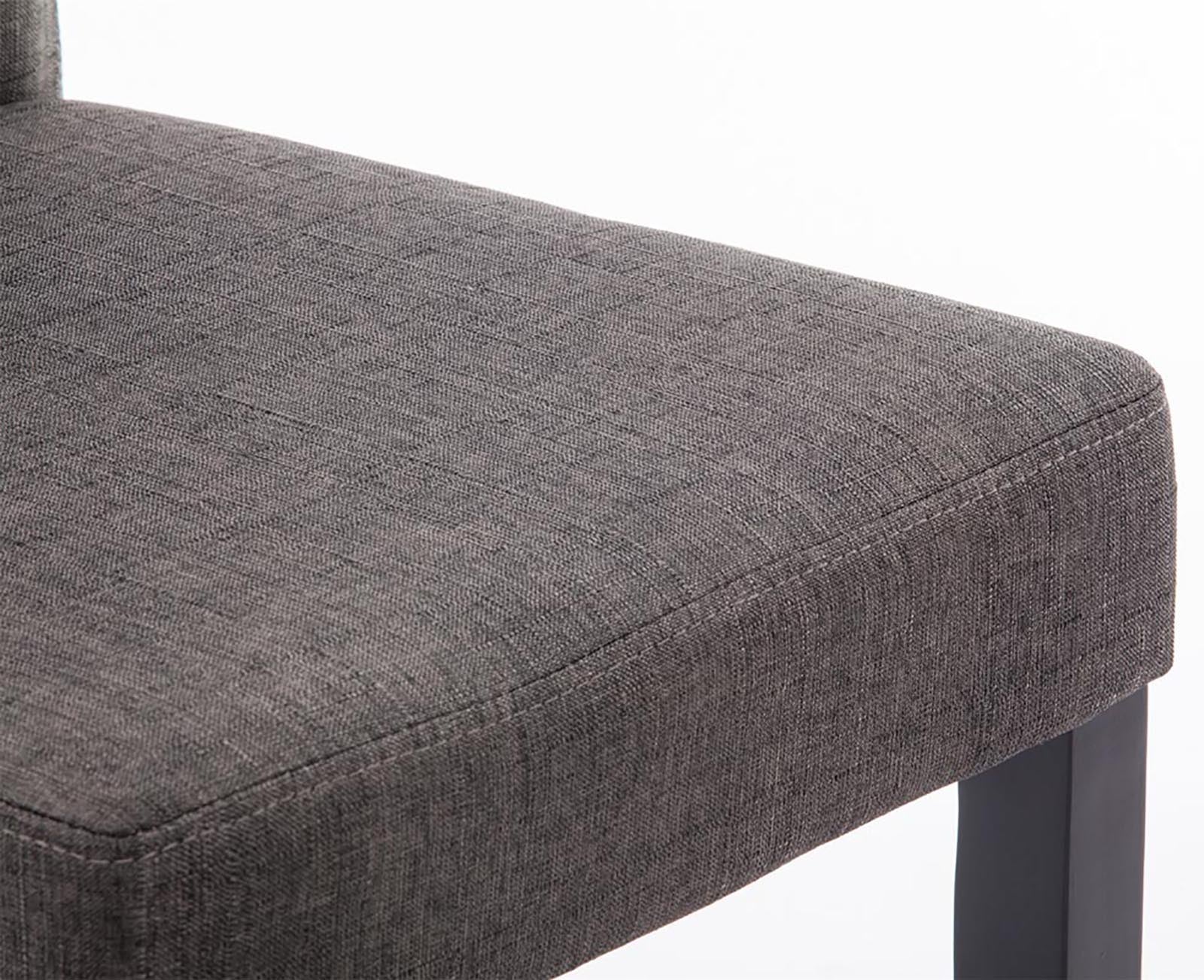 2er Set Esszimmerstuhl Ina Stoff schwarz - dunkelgrau by Dropshipping-Europe – Esszimmerstühle