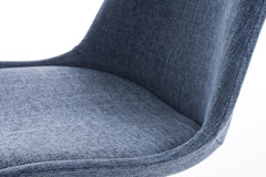 Stuhl Pegleg Stoff Square natura - blau