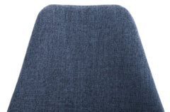 Stuhl Pegleg Stoff Square weiß - blau