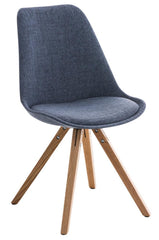 Stuhl Pegleg Stoff Square natura - blau