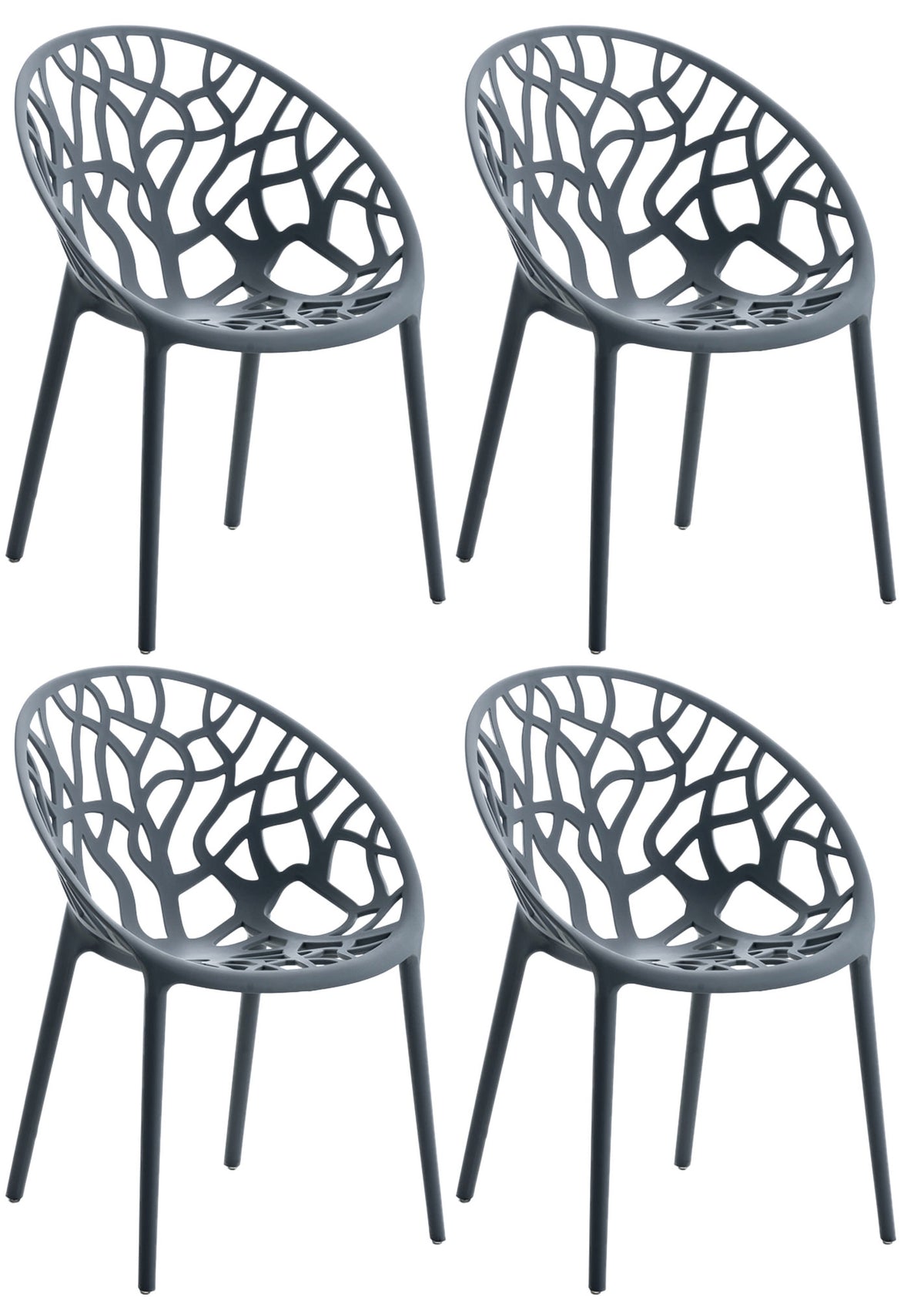 4er Set Stuhl Hope - anthrazit
