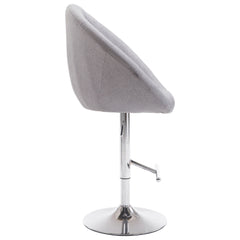 Barhocker London V2 Stoff chrom - grau