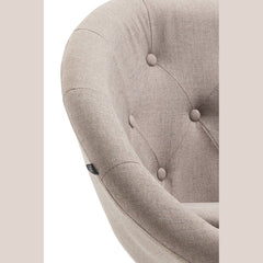 Barhocker London V2 Stoff chrom - taupe