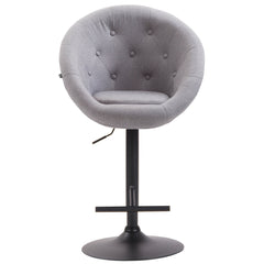 Barhocker London V2 Stoff schwarz - grau
