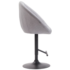 Barhocker London V2 Stoff schwarz - grau