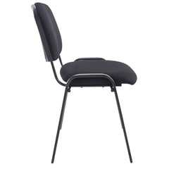 4er Set Stühle XL Ken Stoff - schwarz