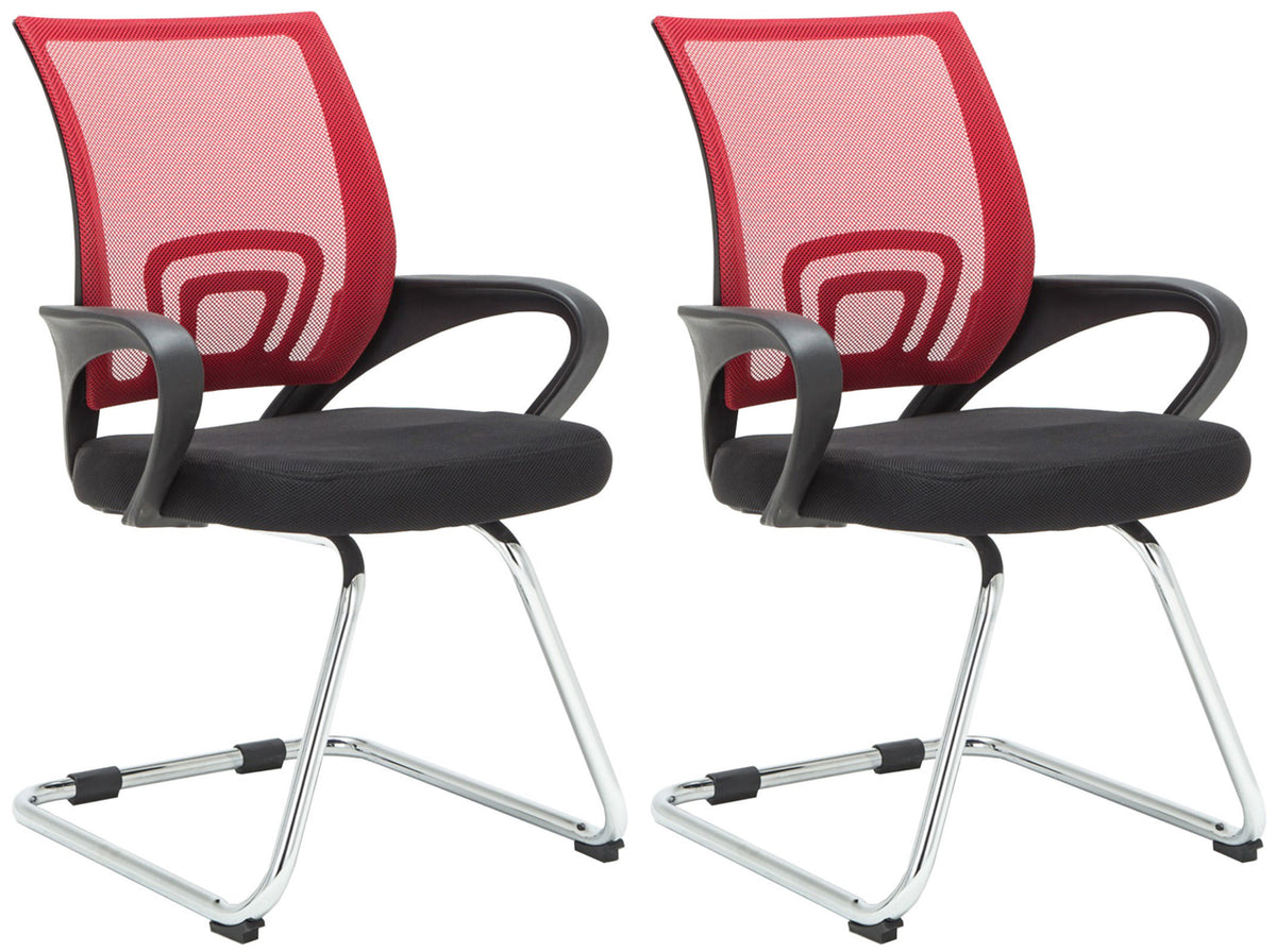 2er Set Besucherstühle Eureka - rot