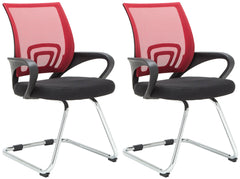 2er Set Besucherstühle Eureka - rot