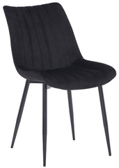 2er Set Stühle Rahden Samt - schwarz