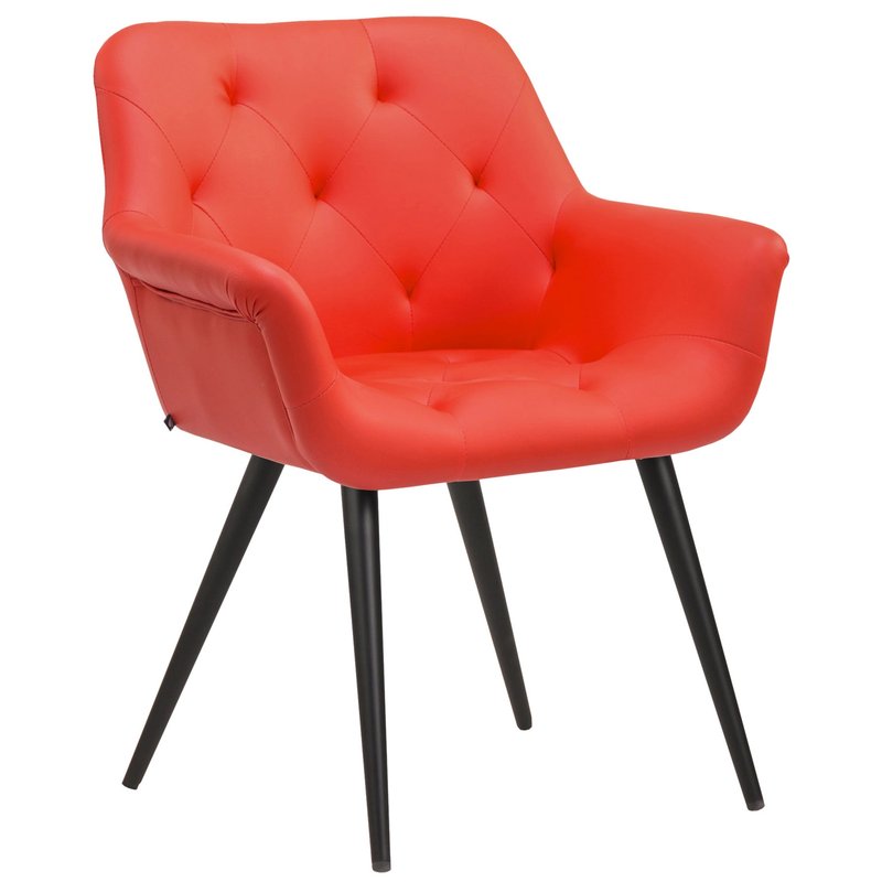 Esszimmerstuhl Langford Kunstleder - rot