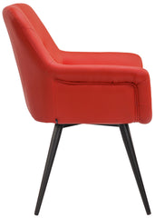 Esszimmerstuhl Langford Kunstleder - rot