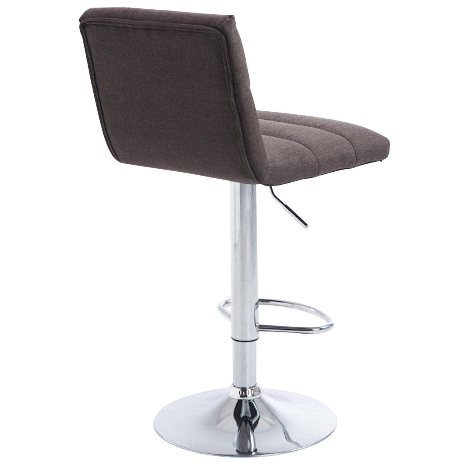 Barhocker Limerick Stoff chrom - dunkelgrau - InfinityMarket