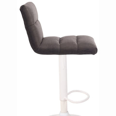 Barhocker Limerick Stoff weiß - dunkelgrau