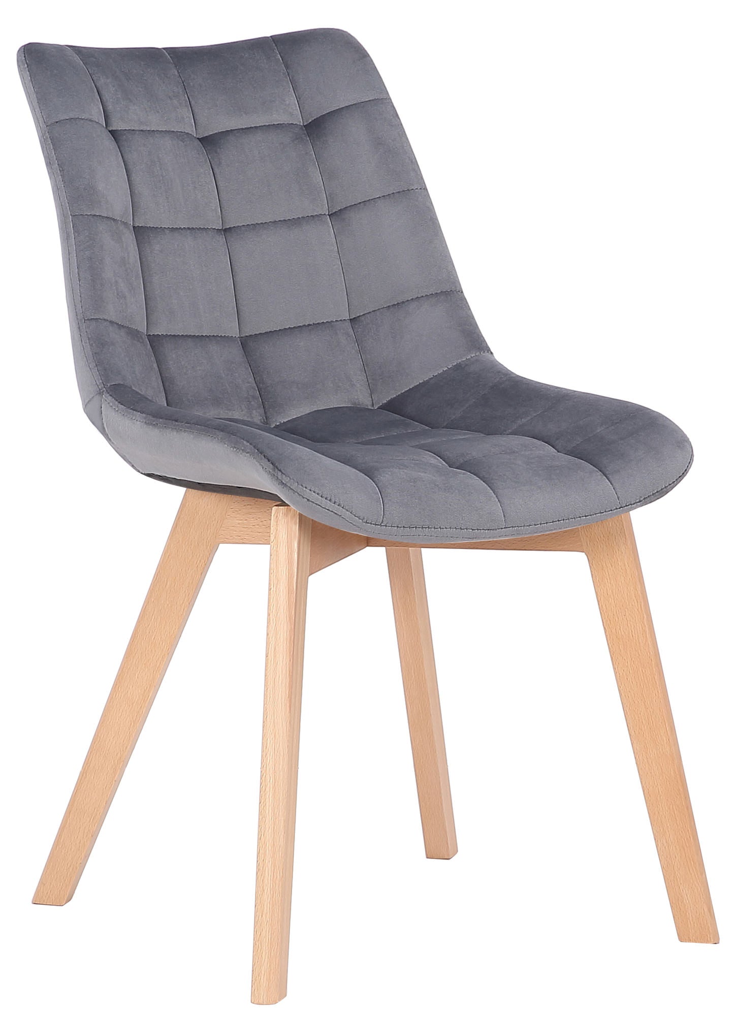2er Set Esszimmerstühle Passaic Samt - grau by Dropshipping-Europe – Esszimmerstühle