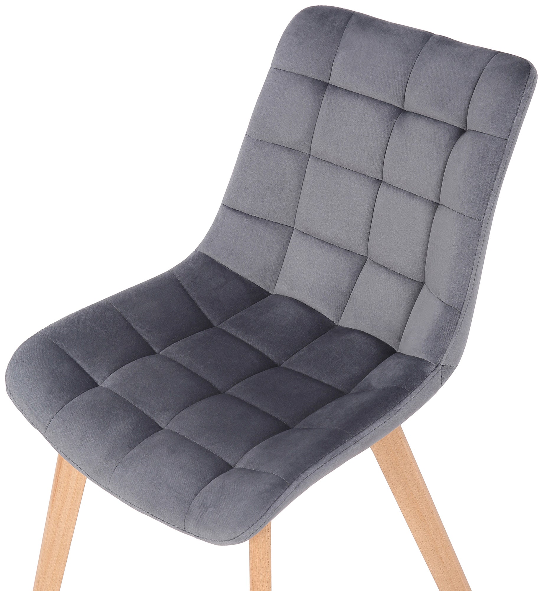 2er Set Esszimmerstühle Passaic Samt - grau by Dropshipping-Europe – Esszimmerstühle