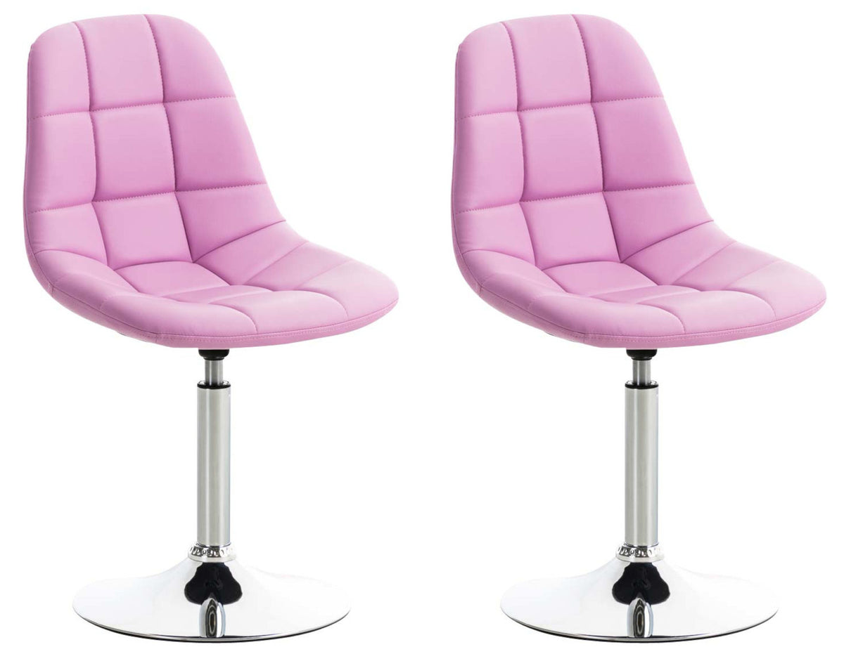 2er Set Stühle Emil Kunstleder - pink