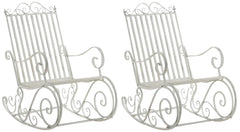 2er Set Schaukelstühle Smilla - antik weiß