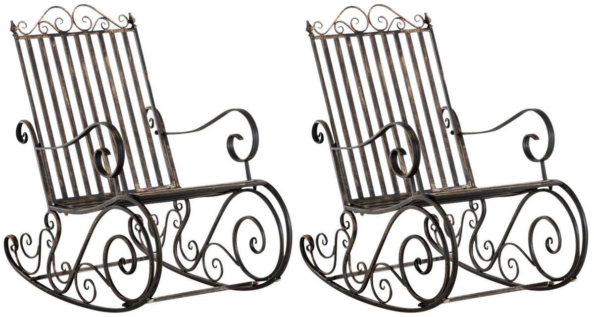 2er Set Schaukelstühle Smilla - bronze