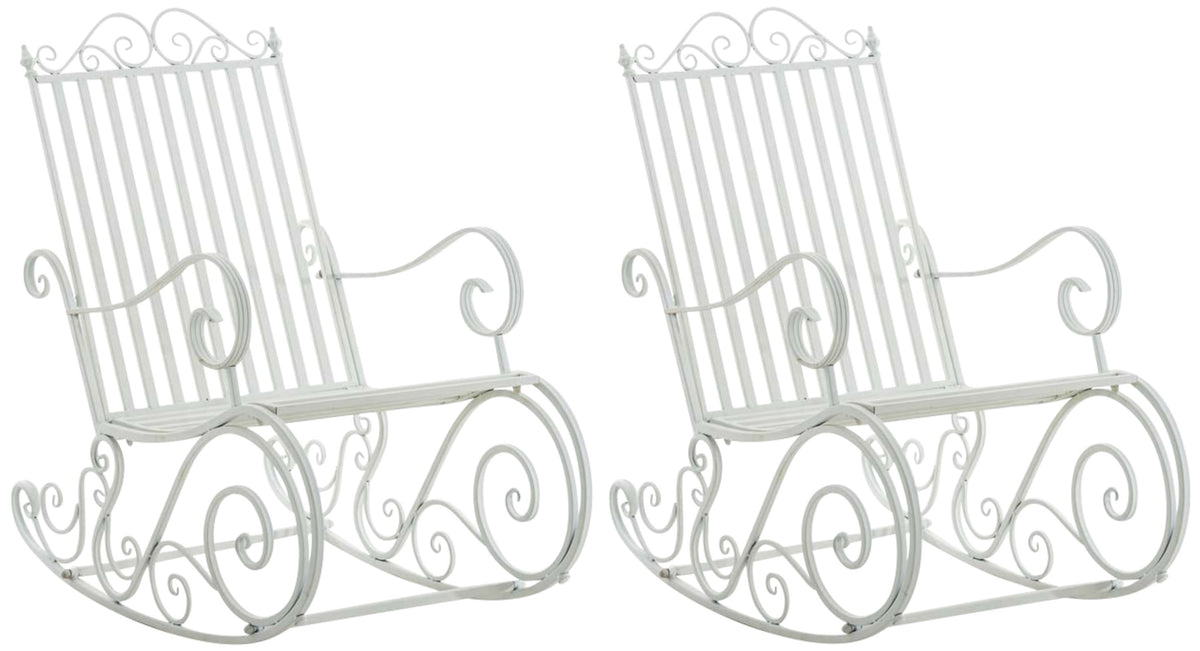 2er Set Schaukelstühle Smilla - weiß