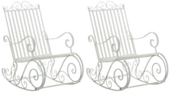 2er Set Schaukelstühle Smilla - weiß