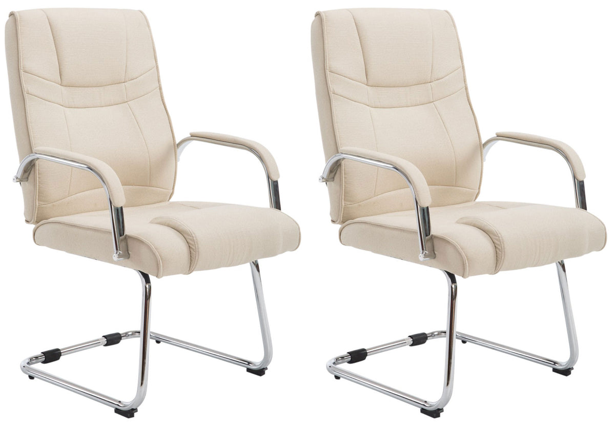 2er Set St�hle Attila Stoff - creme