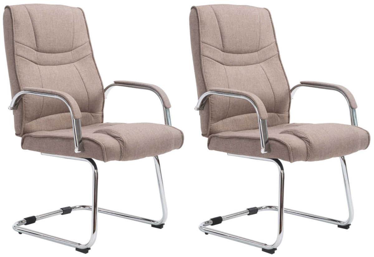 2er Set St�hle Attila Stoff - taupe