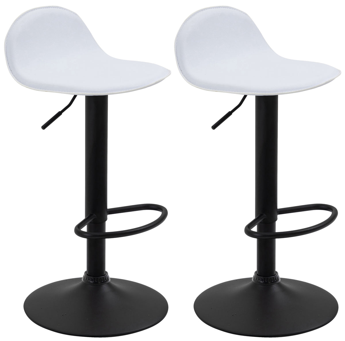 2er Set Barhocker Lana V2 schwarz - wei�