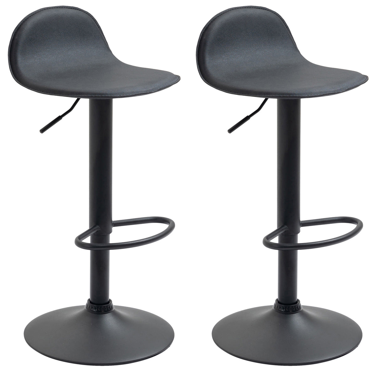 2er Set Barhocker Lana V2 schwarz - schwarz