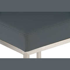 2er Set Barhocker Montreal 85 Kunstleder edelstahl - grau