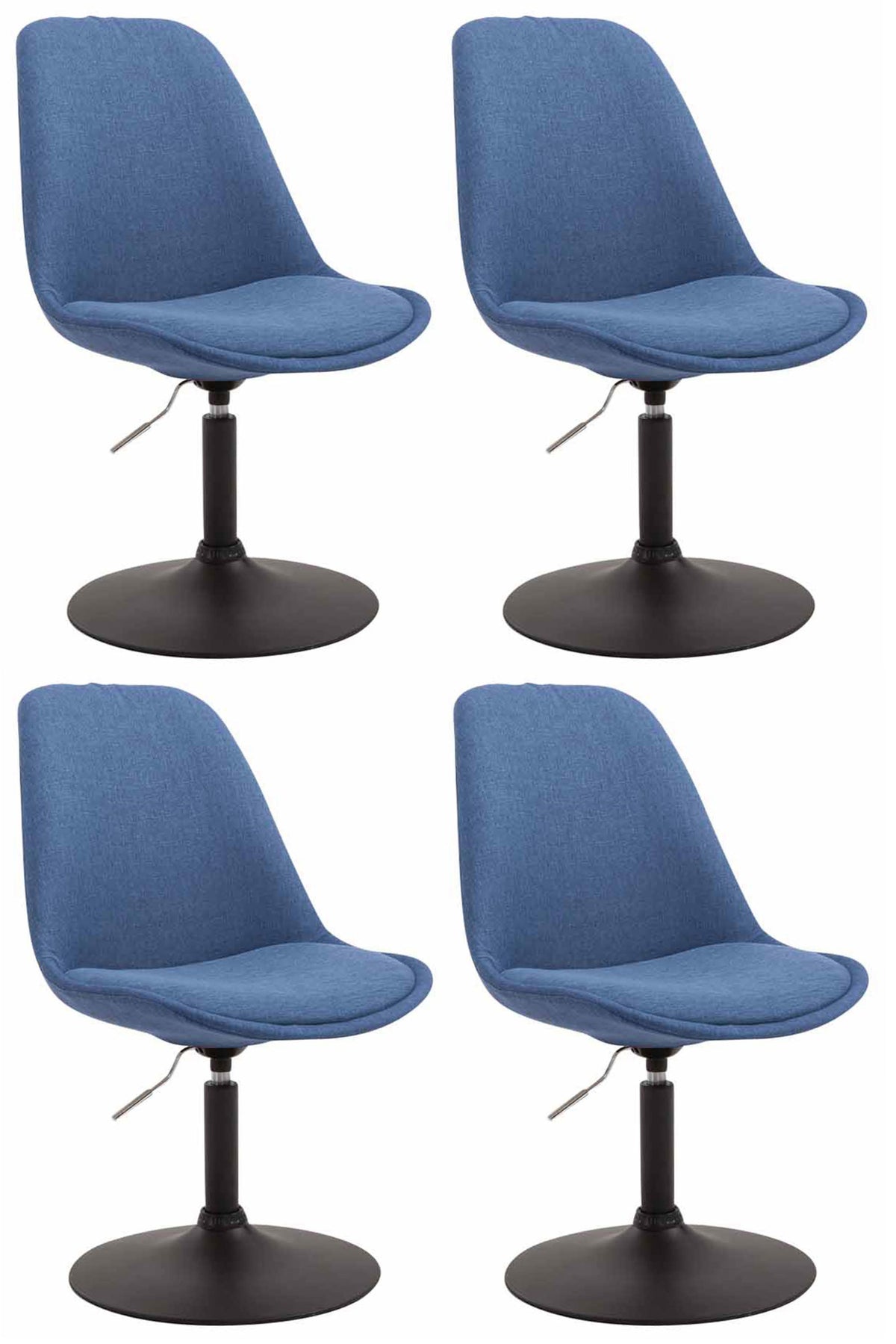 4er Set St�hle Maverick B Stoff - blau