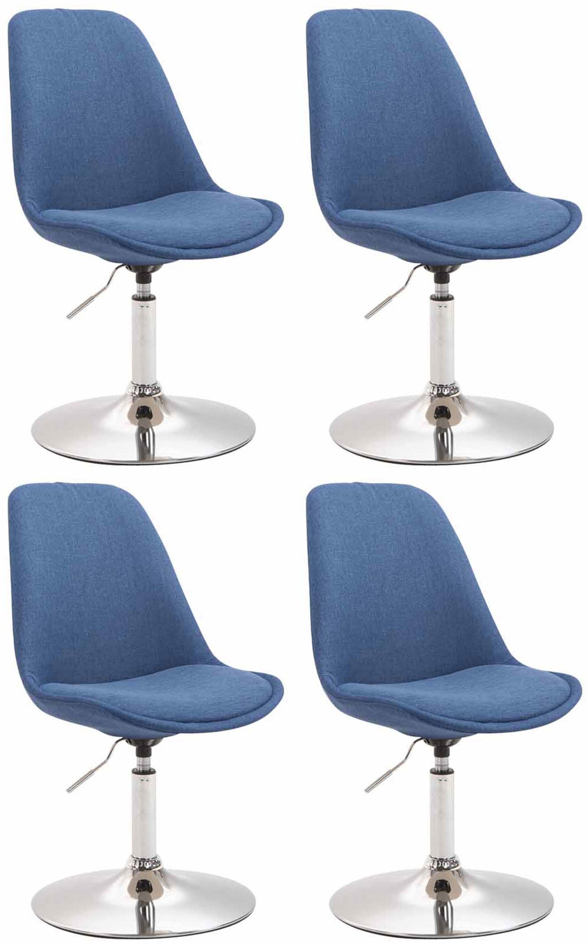 4er Set St�hle Maverick C Stoff - blau