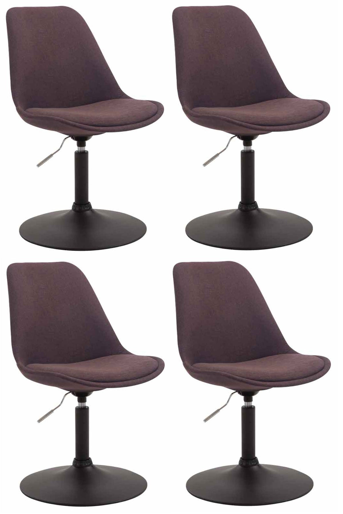 4er Set St�hle Maverick B Stoff - braun