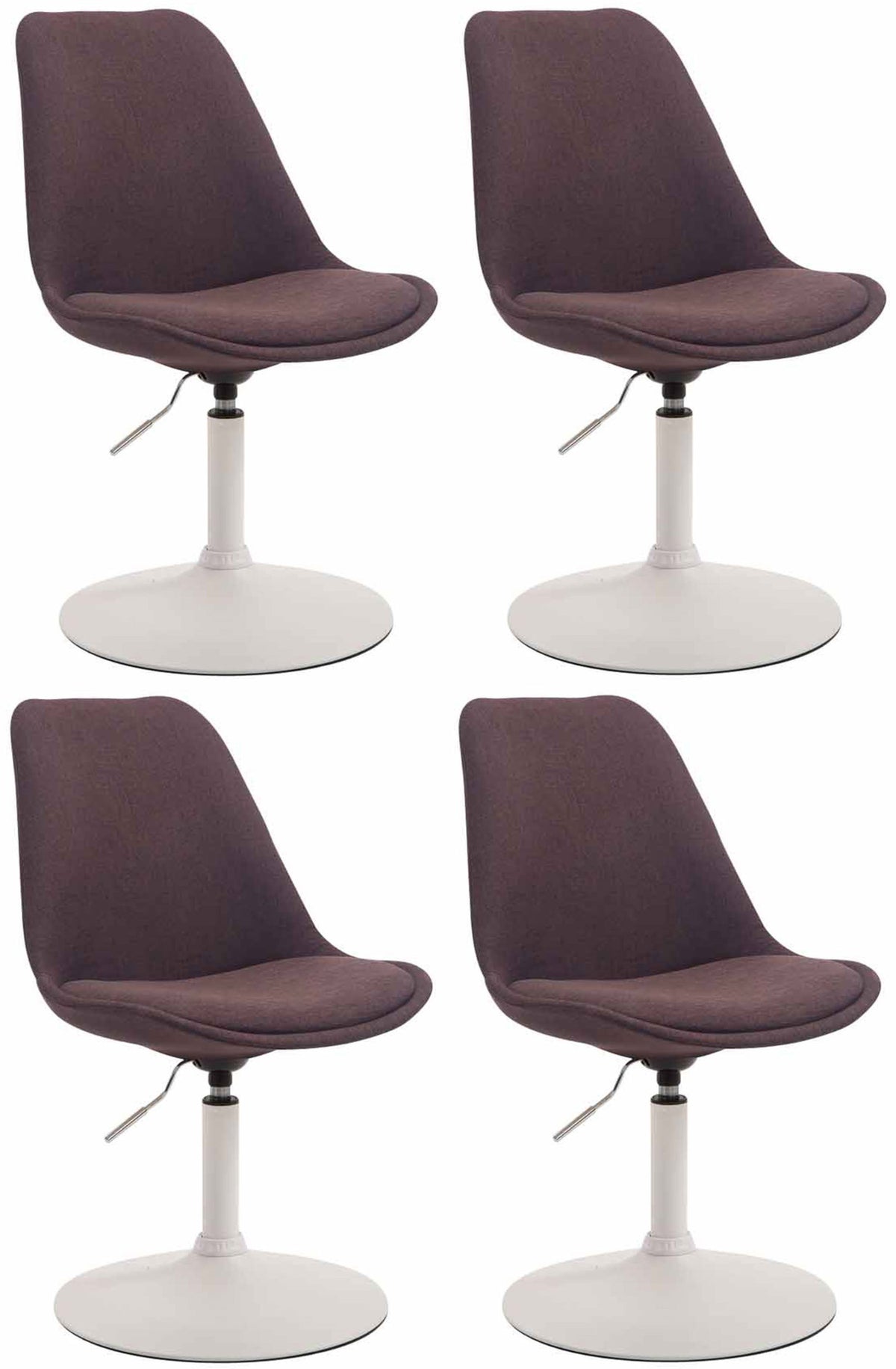 4er Set St�hle Maverick W Stoff - braun
