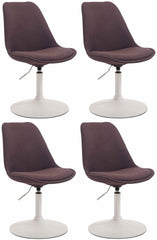 4er Set St�hle Maverick W Stoff - braun