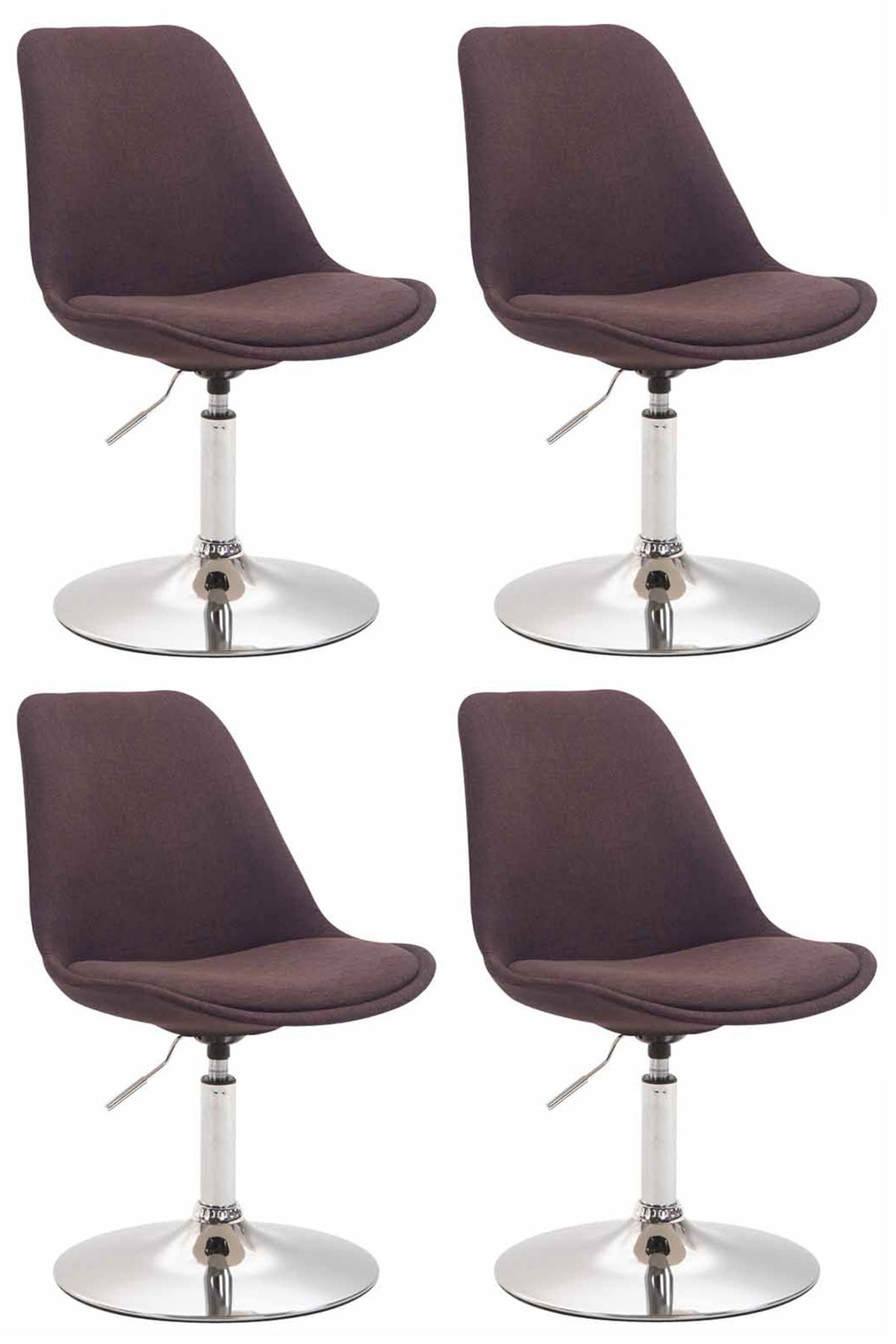 4er Set St�hle Maverick C Stoff - braun